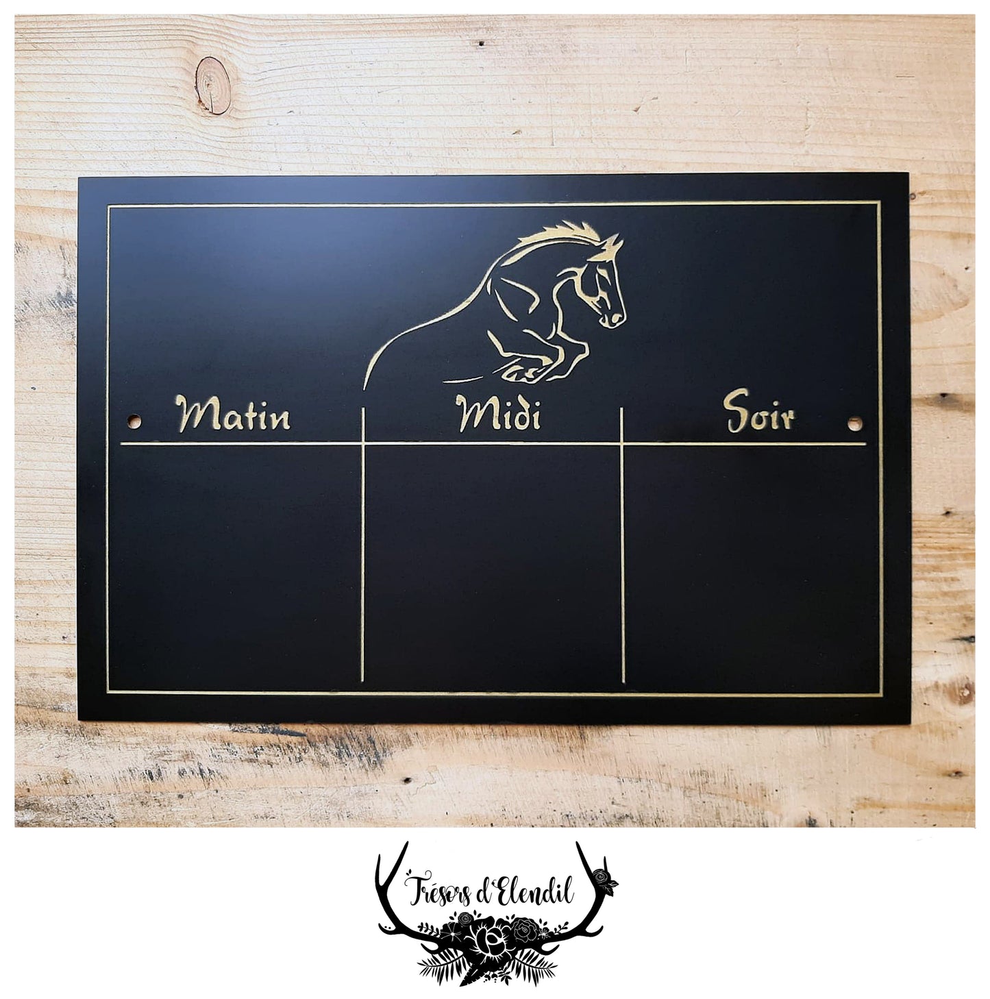 Plaque de box ration personnalisable