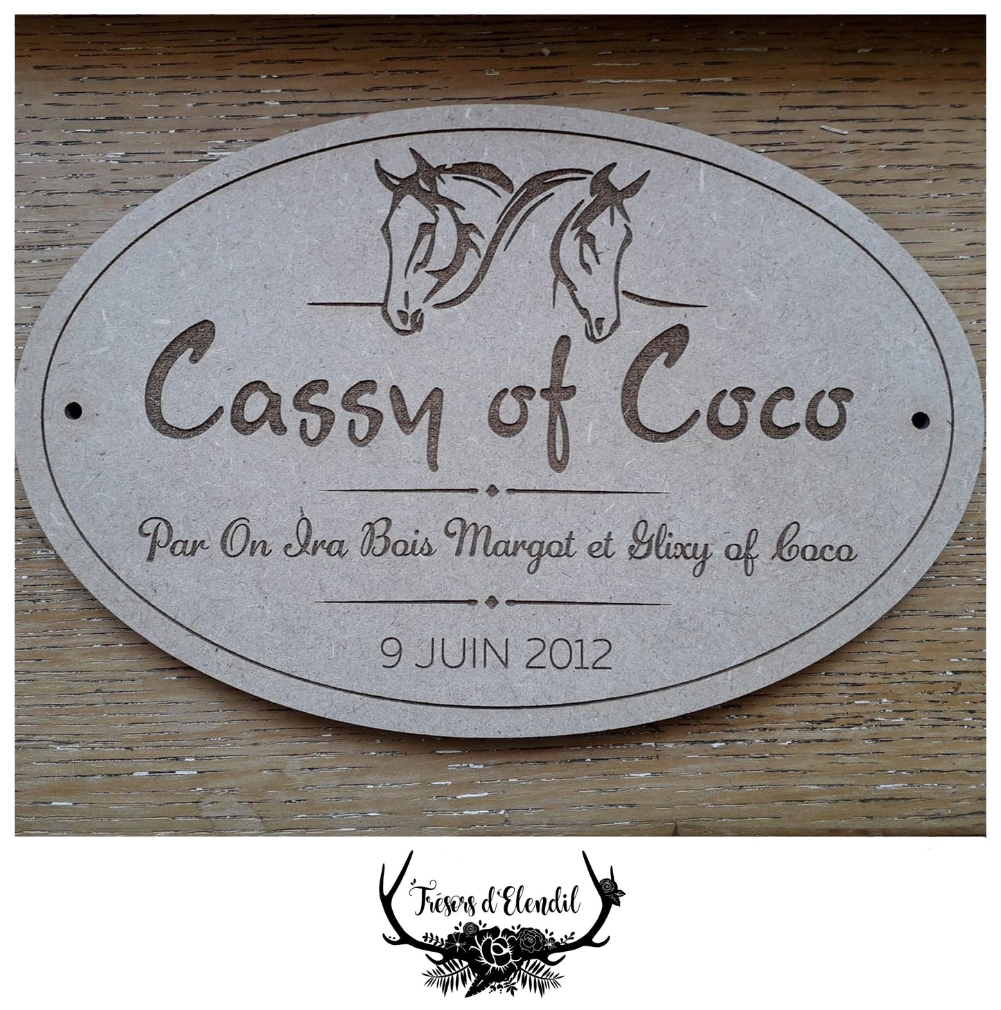Plaque de box personnalisable