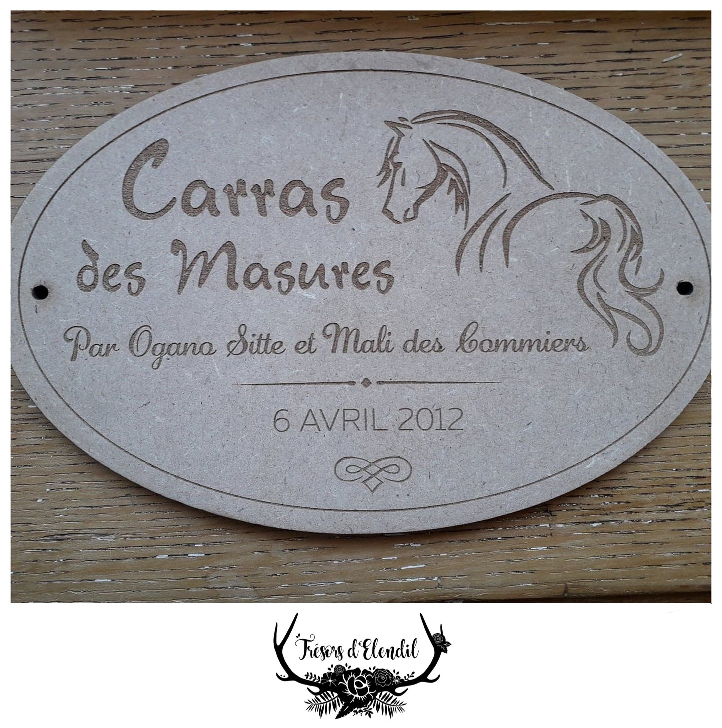 Plaque de box personnalisable