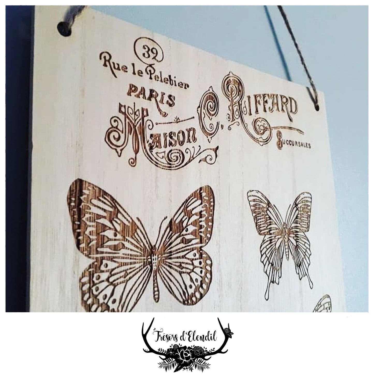 Planchette décorative papillon