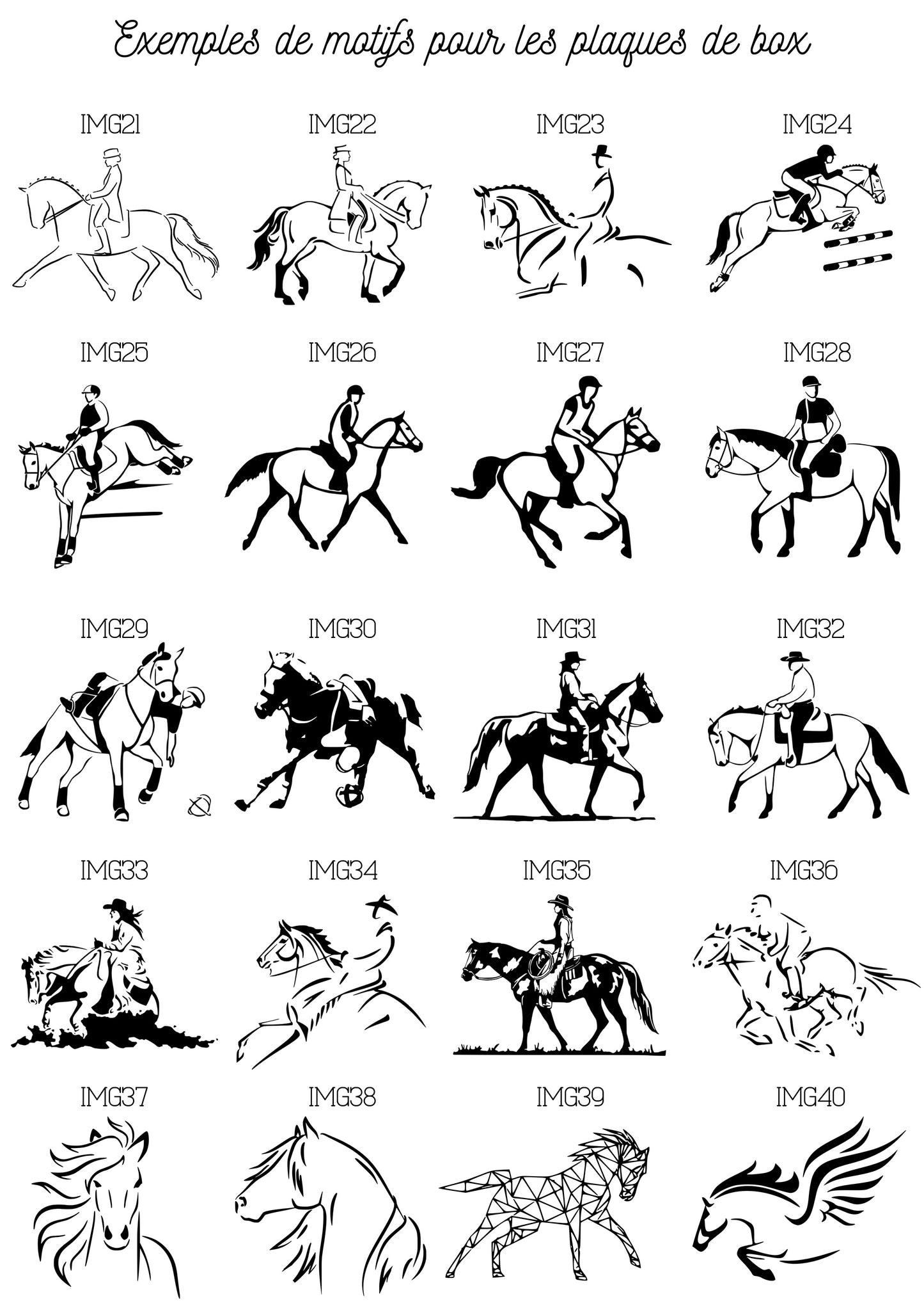 Plaque de box personnalisable