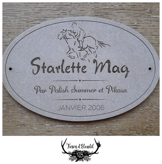 Plaque de box personnalisable