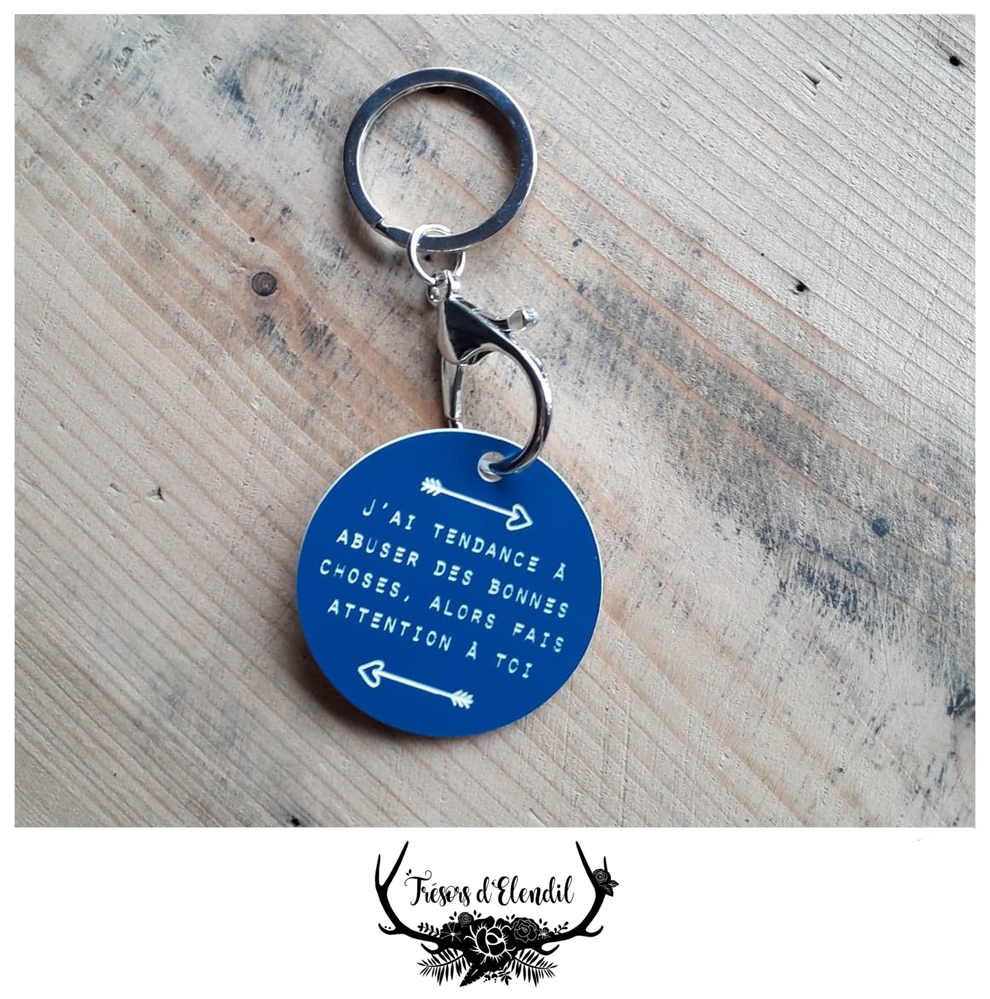 Portes clef Amour (bleu)