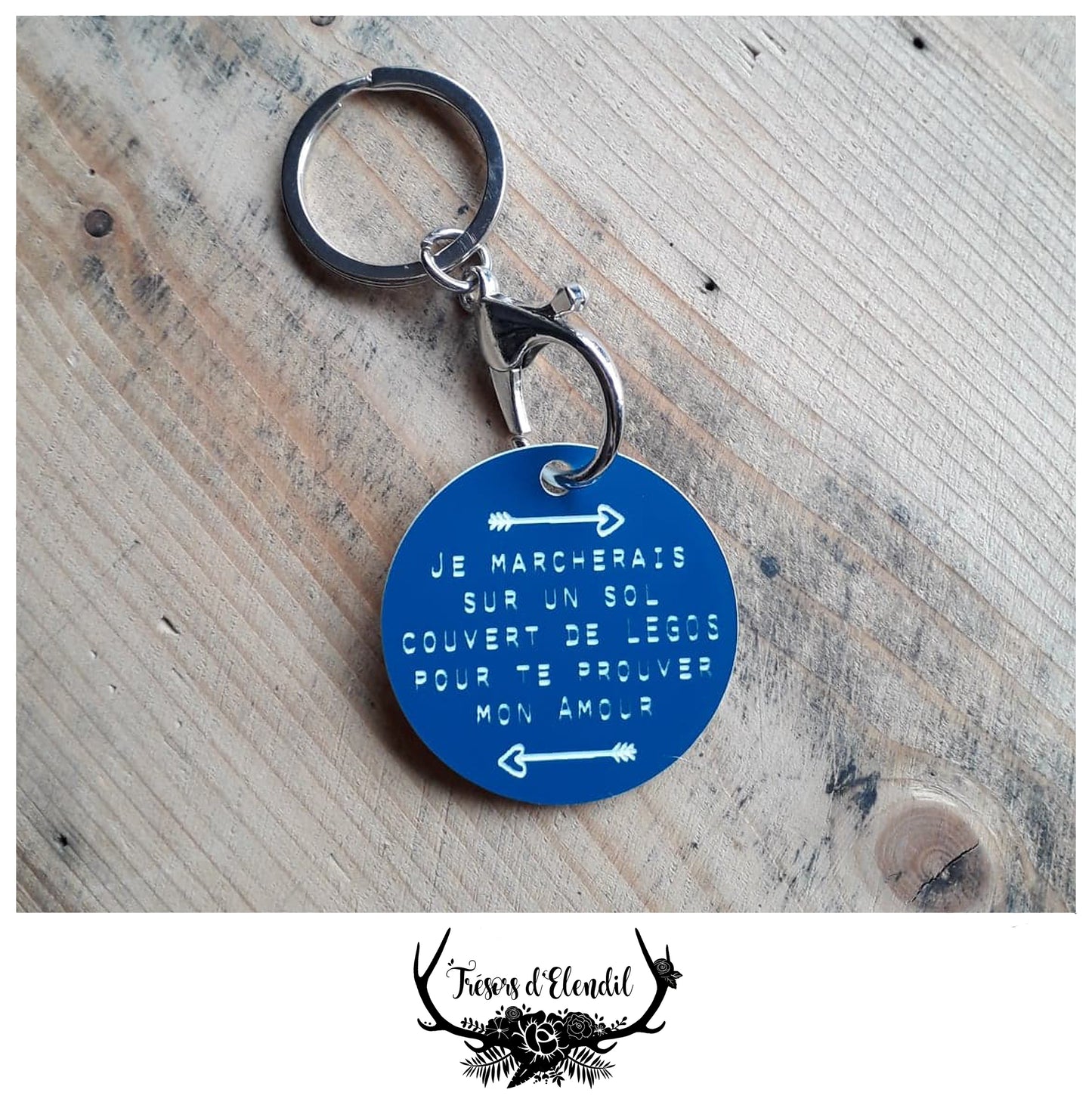 Portes clef Amour (bleu)