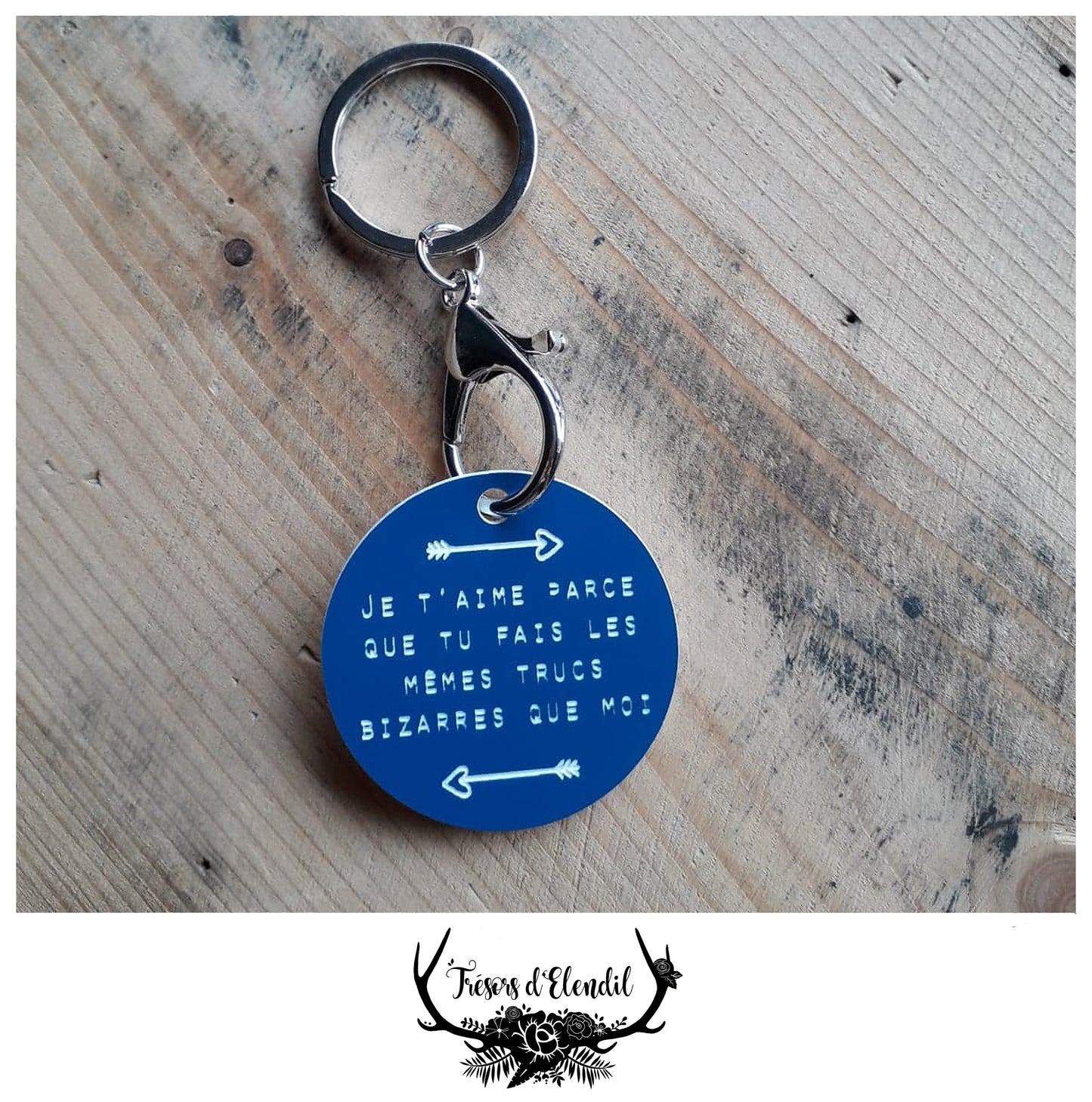 Portes clef Amour (bleu)